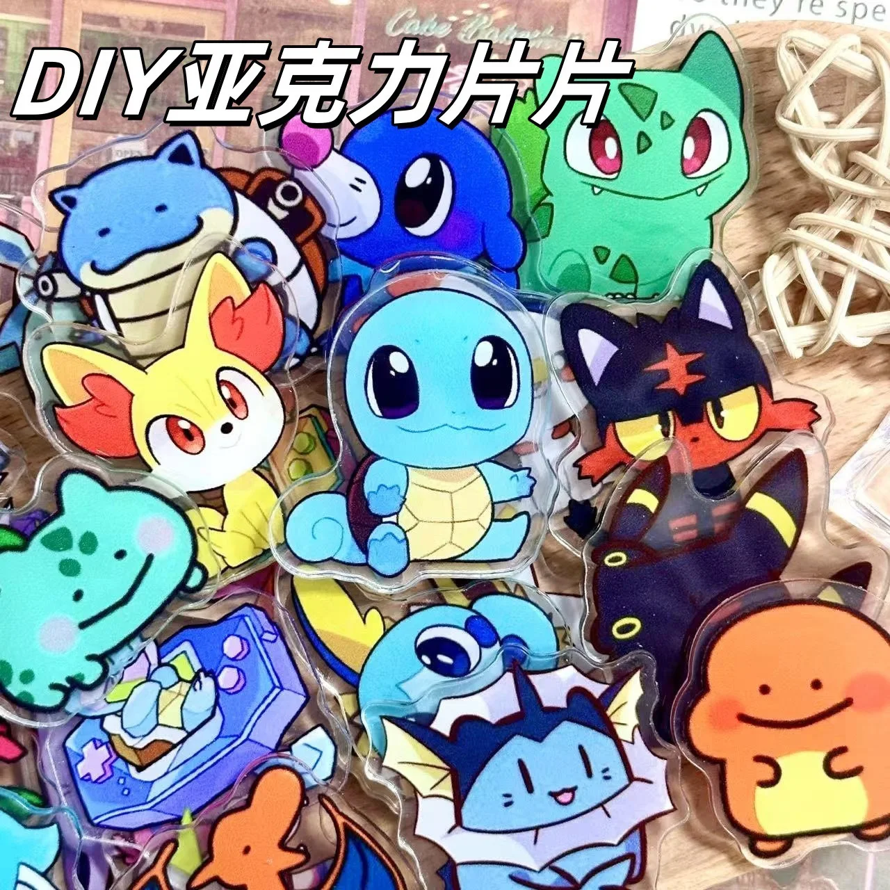 Art Craft Store - 50/100枚入り 1/2cmミニ漫画アクリルシート DIYクラフト用 冷蔵庫マグネット、スマホケースアクセサリー、アニメなどに使用