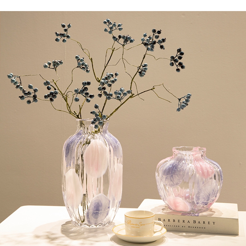 シンプルなガラス花瓶工芸品装飾品水耕リビングルームバルコニー - Art Craft Simple のレビューと価格