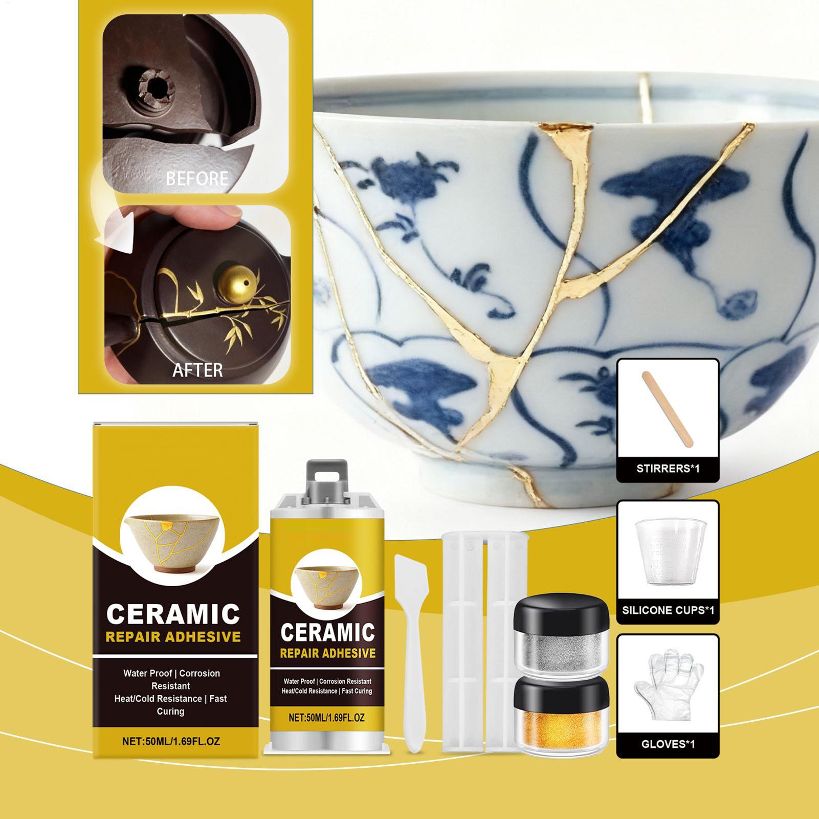金塗り補修キット ゴールドセラミック接着剤 食品に安全な接着 - Art Craft Workshop のレビューと価格
