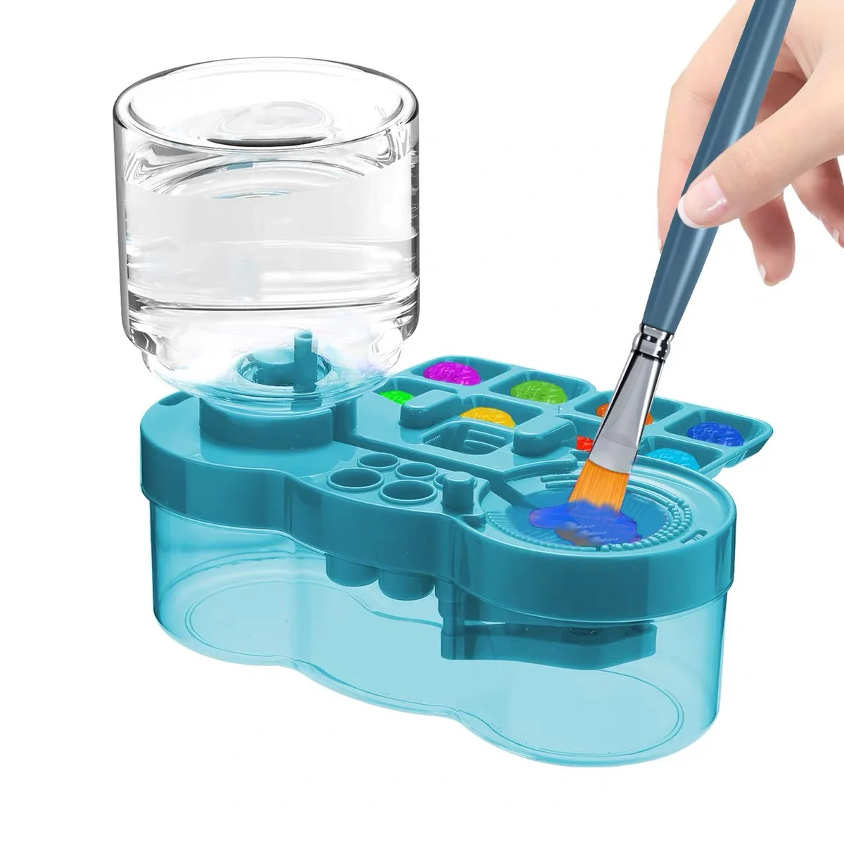 排水ボタン付きペイントブラシウォッシャー自動水循環水彩ペンク - Watercolor Brush Pen のレビューと価格