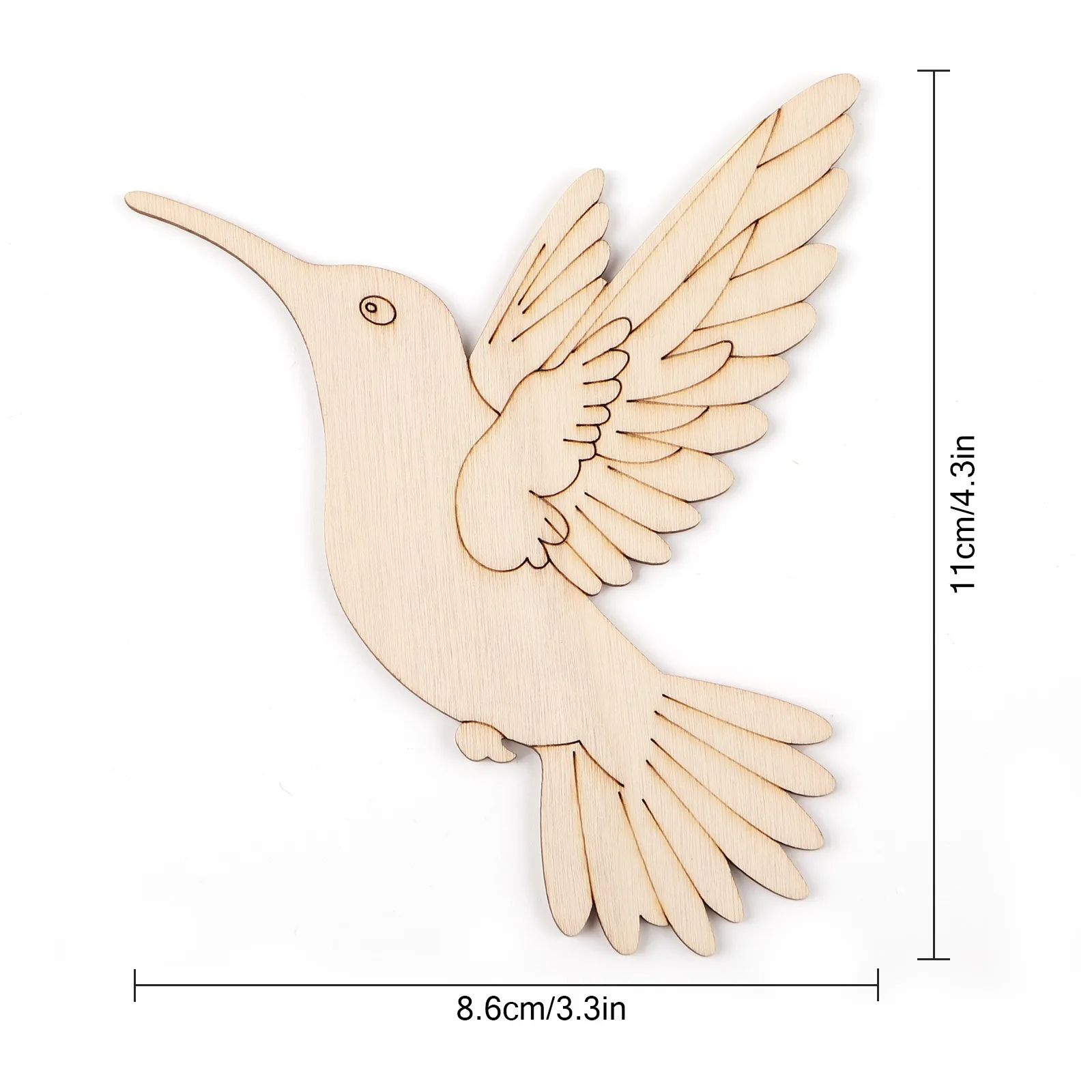 10個入り未完成木製動物鳥の切り抜き、木製吊り下げ飾り用木製 - Art Craft Wood のレビューと価格