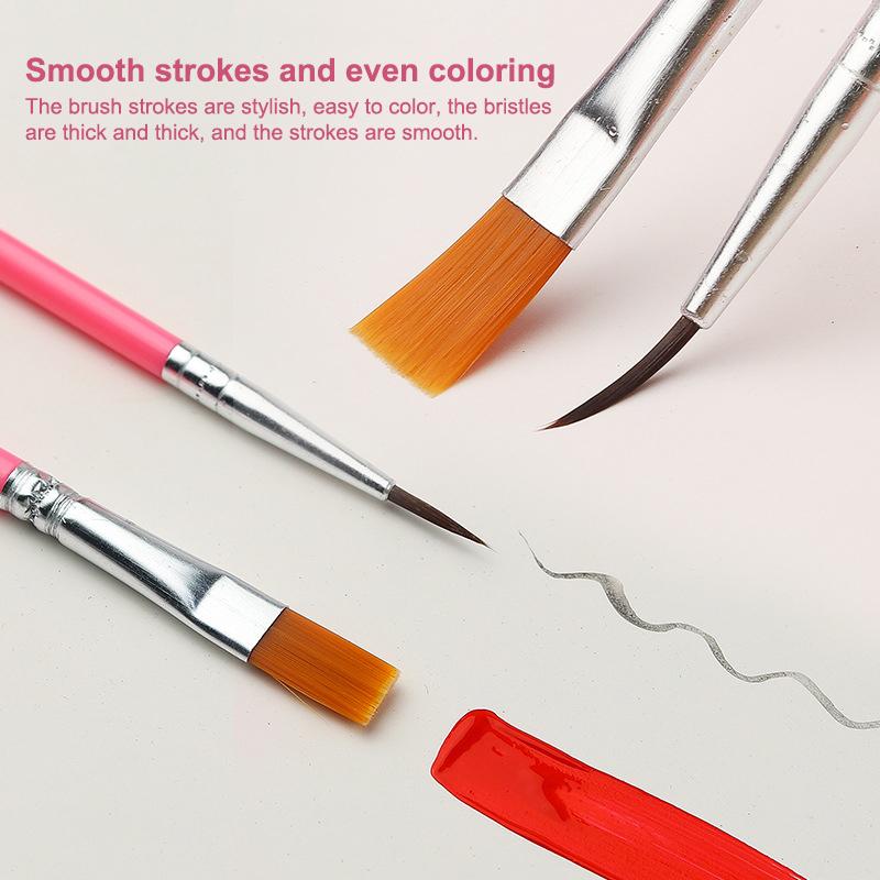 【YU】12本入り絵筆セット アート用丸型平型ナイロン毛絵筆 - Watercolor Brush Pen のレビューと価格