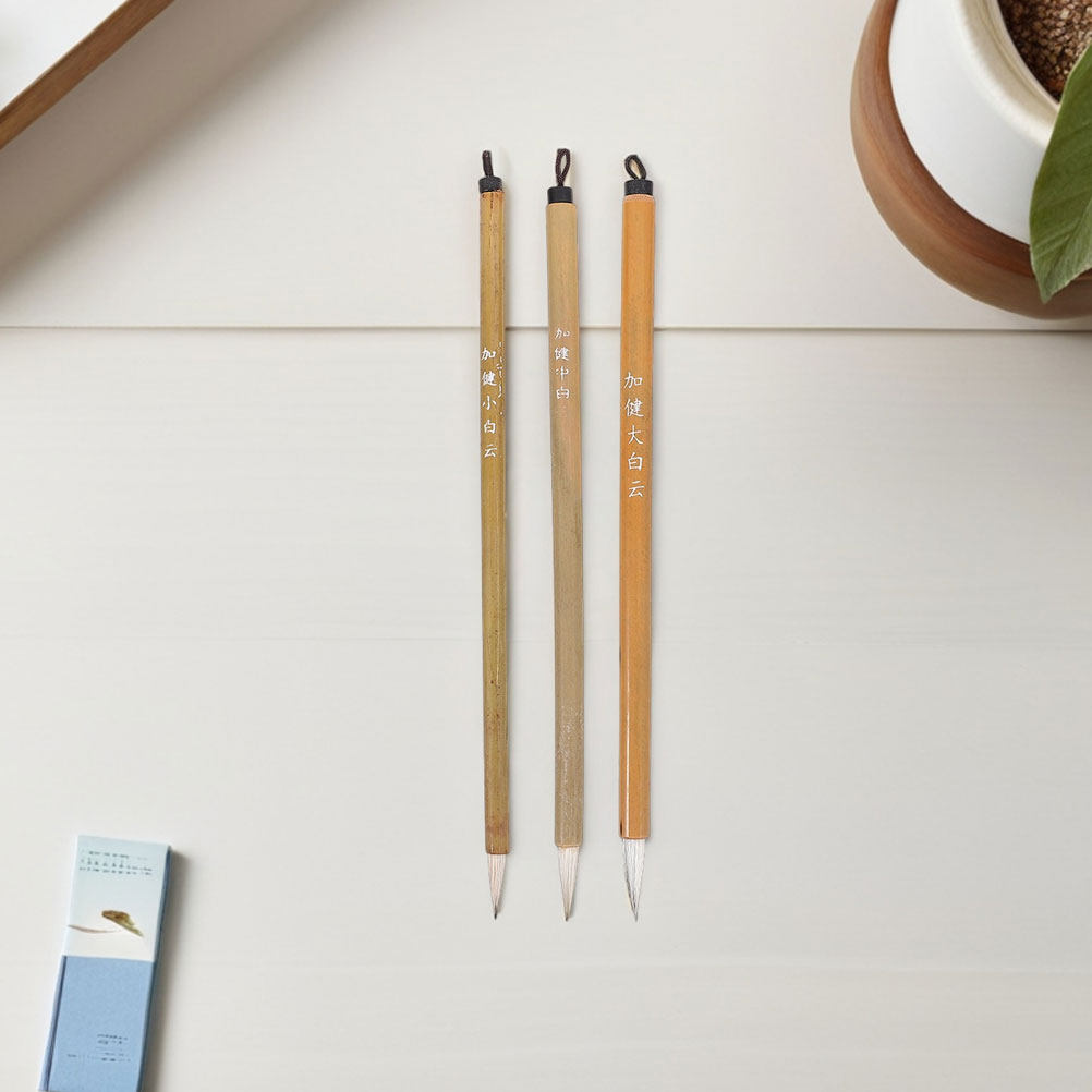 9本組竹製書道筆ペンセット、中国・日本書道初心者、学生向け、 - Watercolor Brush Pen のレビューと価格