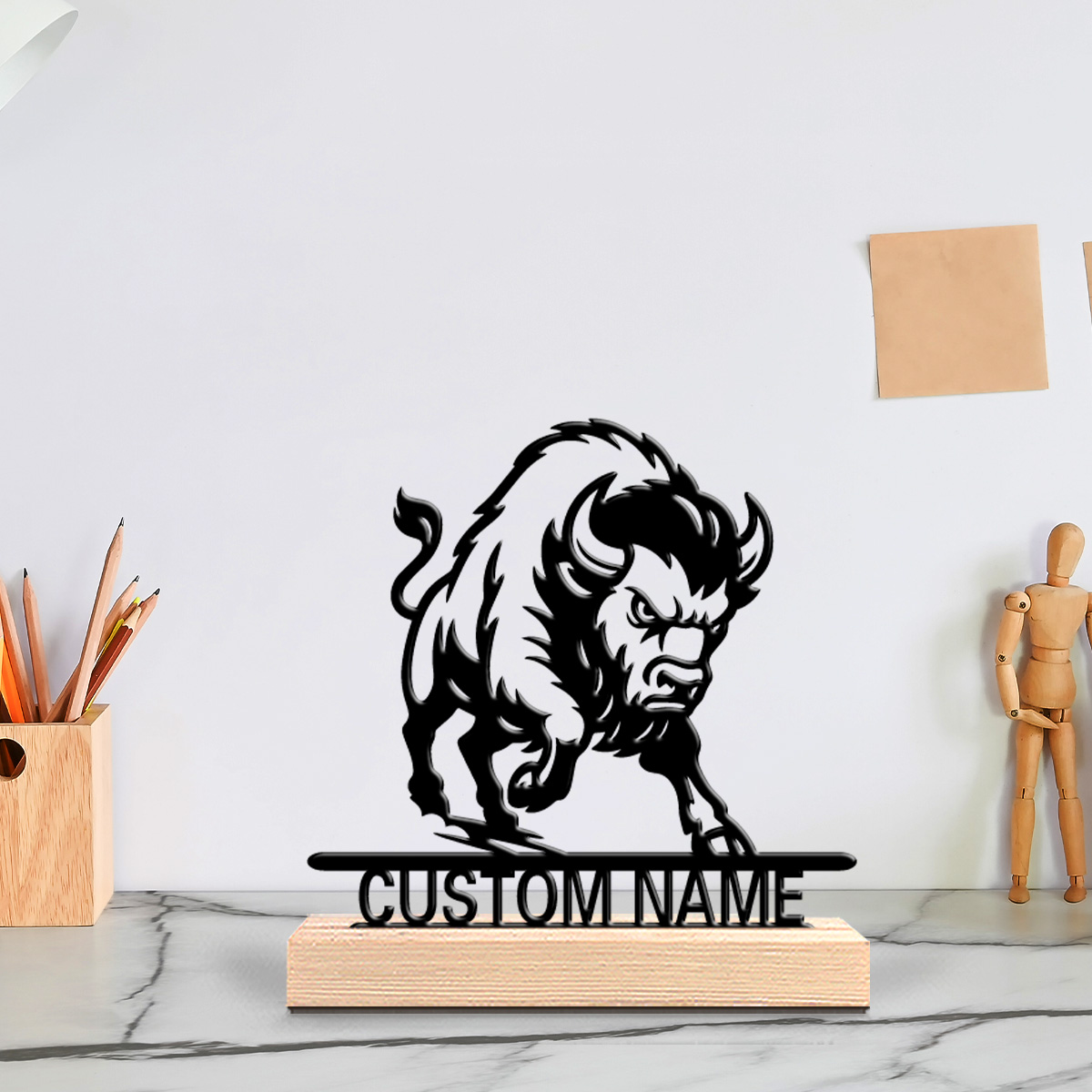1個入り ミニマリスト ライオン カスタマイズ可能な文字入り - Art Craft Wood のレビューと価格