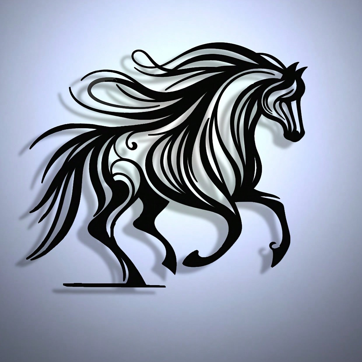 ブランド競馬メタルウォールアート抽象的な中空飾り板取り外し可 - Art Craft Logo のレビューと価格
